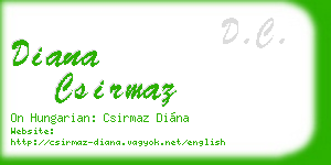 diana csirmaz business card