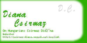 diana csirmaz business card